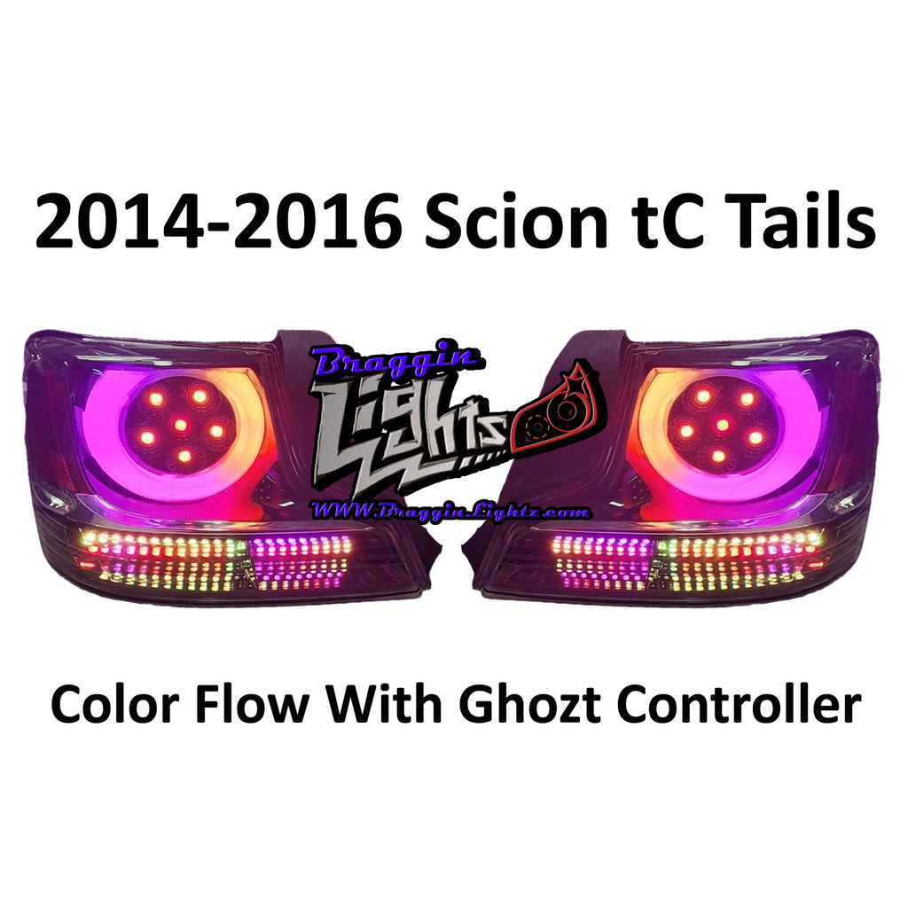 2014-2016 Scion TC Color Flow Tail Lights - Braggin Lightz